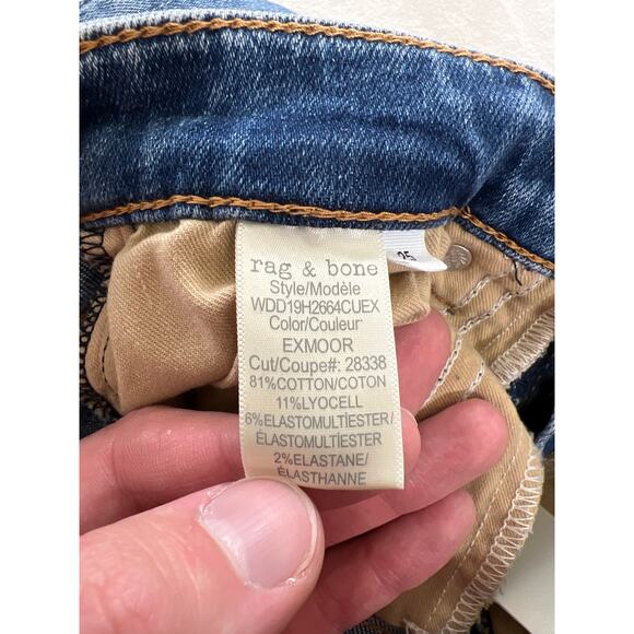 Rag & Bone Jeans Nina High Rise Skinny Leg Blue Exmoor Women’s 25 Capsule Staple - Picture 6 of 9